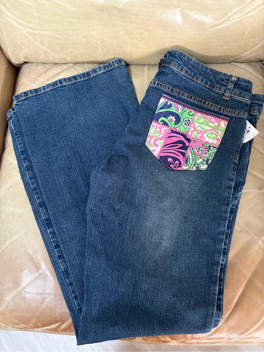 NWOT (Nordstrom Rack tag) Lilly Pulitzer white label patch stretch jeans 12 10